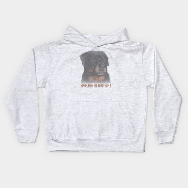 Rottweiler #1 - Sprechen Sie Deutsch - Matching Question Tee Kids Hoodie by Teenugs